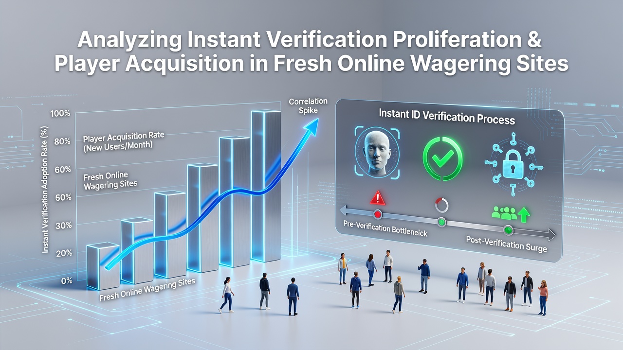 Dashboard showing instant verification metrics and player acquisition trends for new online wagering sites