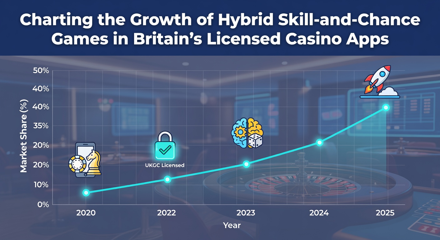 Analytics dashboard from a UK casino app highlighting growth metrics for hybrid skill-and-chance games over recent quarters