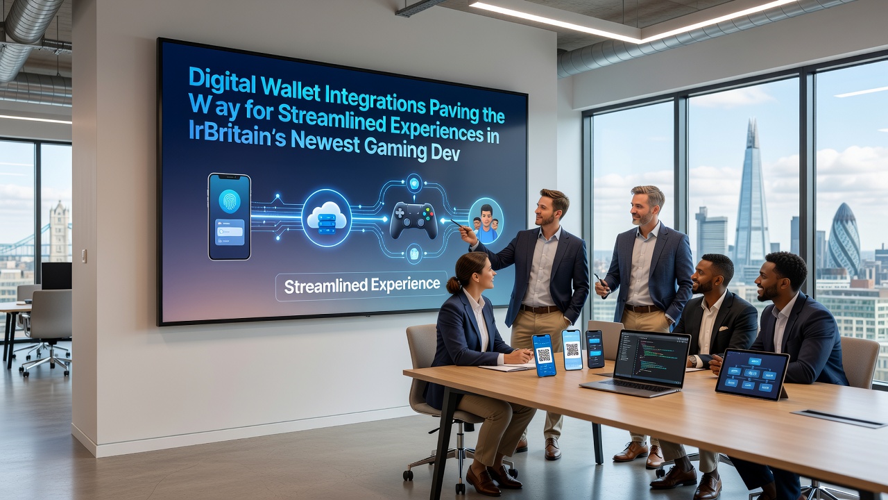 Mobile digital wallet transaction at a British casino gaming floor