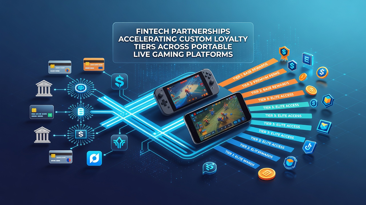 Custom loyalty tier interfaces displayed on portable live gaming devices
