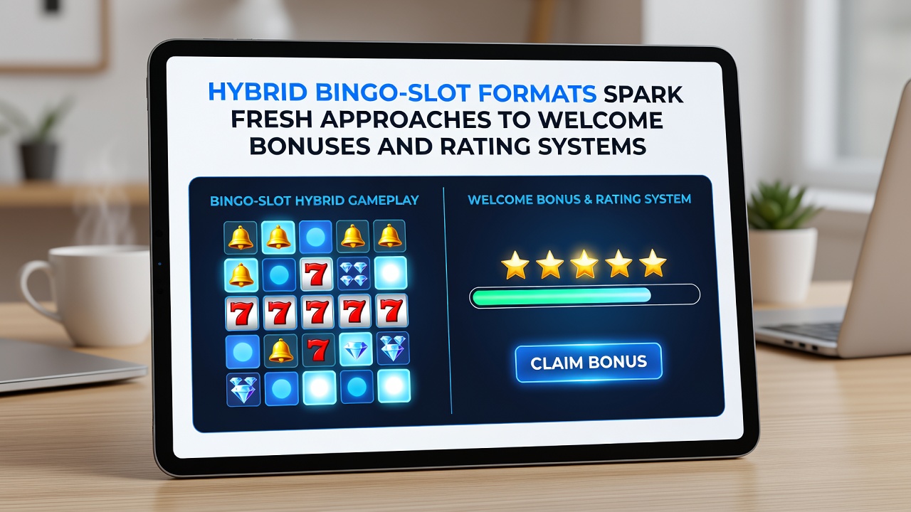 Casino analytics dashboard displaying player ratings for bingo-slot hybrid games with bonus allocation charts