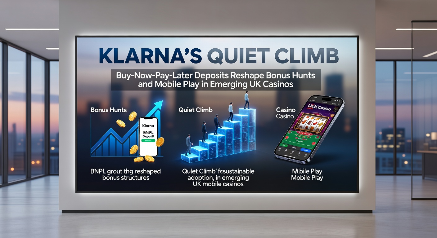 Klarna payment interface on a mobile device during an online casino deposit, highlighting seamless buy-now-pay-later options