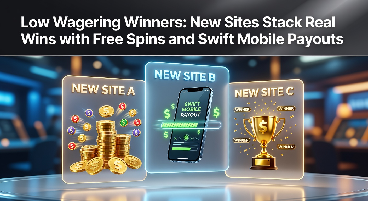 Vibrant graphic showing stacks of casino chips, free spin icons, and speedy mobile payout notifications on a smartphone screen