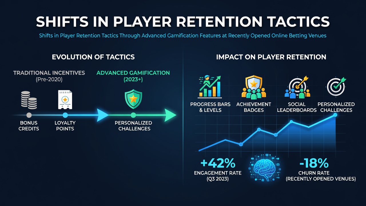 Advanced gamification interface in a new online betting venue showing progress badges and challenges