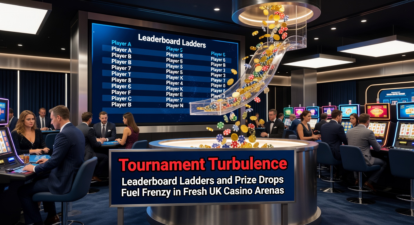 Vibrant screenshot of a prize drop event in action, with golden coins raining down on a tournament leaderboard filled with player avatars and escalating rewards